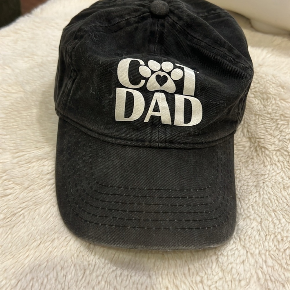 Cat Dad Black baseball cap - Picture 7 of 8